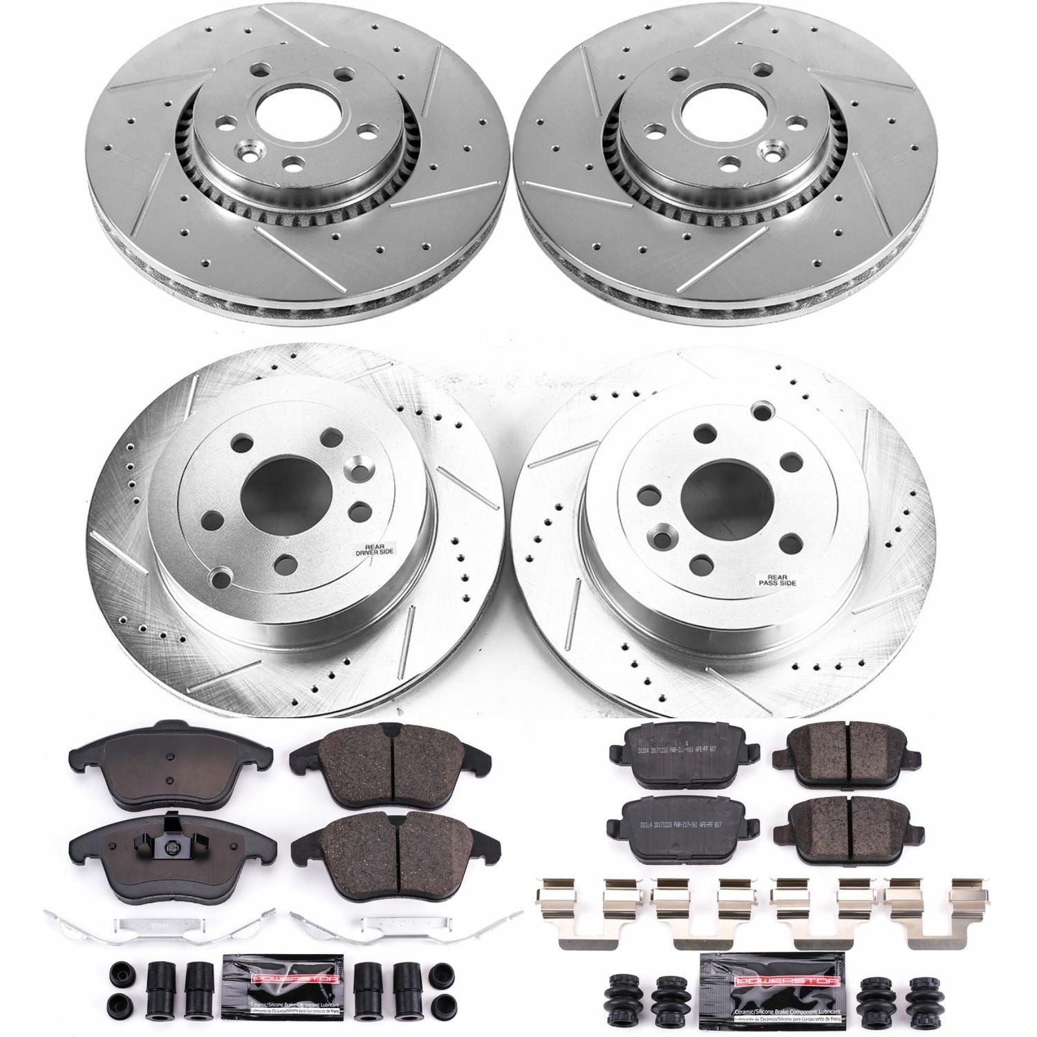 PowerStop Front & Rear Z23 Evolution Brake Kit | Land Rover LR2 (08-12) (K5616)