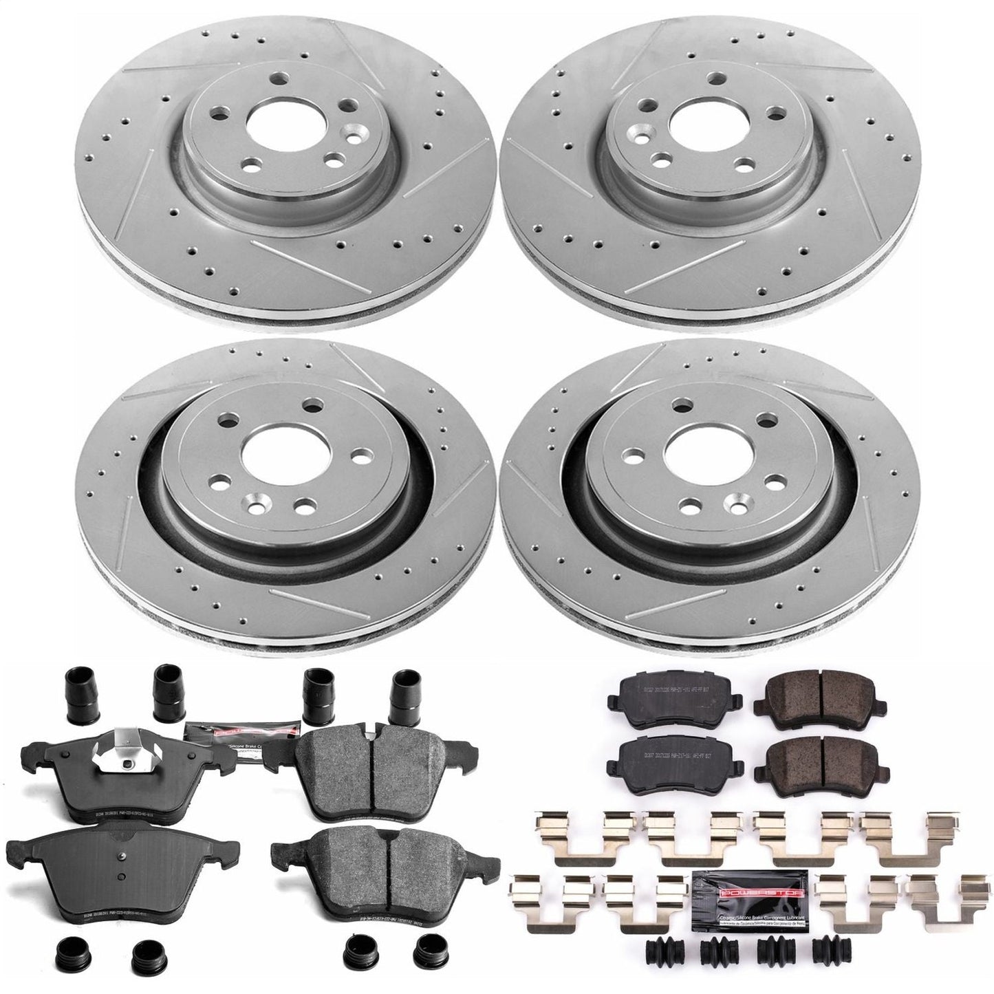 PowerStop Front & Rear Z23 Evolution Sport Brake Kit | Volvo S60 (13-14) (K5617)