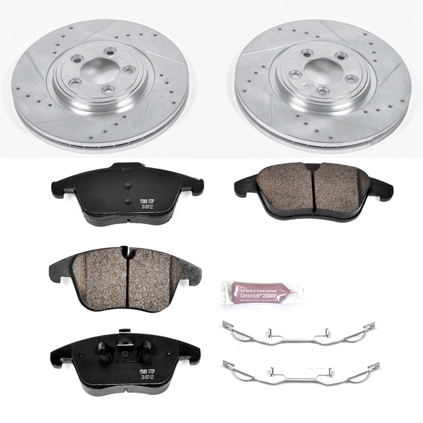 PowerStop Front Z23 Evolution Sport Brake Kit | Jaguar S-Type (06-08) (K5636)
