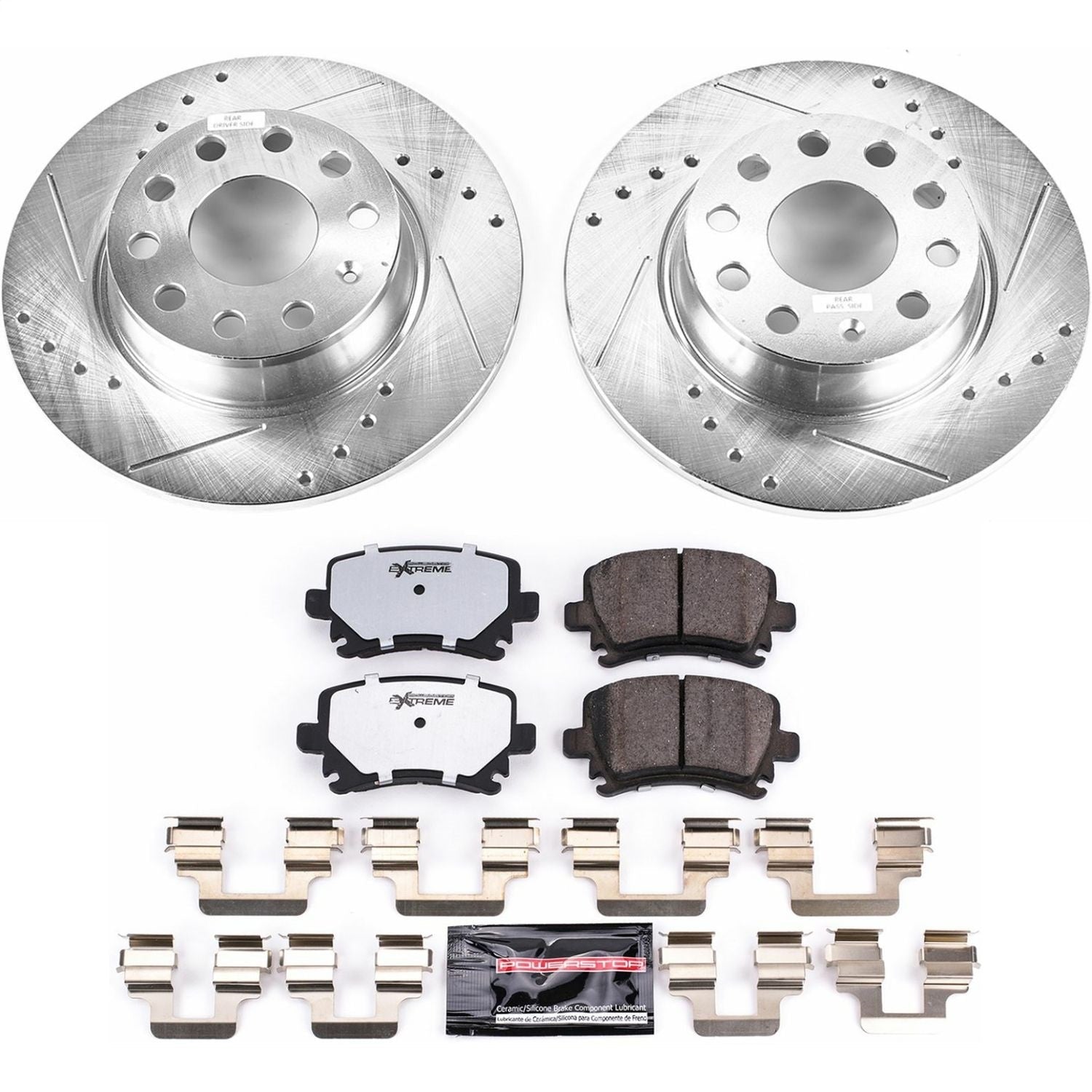 PowerStop Rear Z26 Street Warrior Brake Kit | Audi A3 Quattro 2013 (K5666-26)