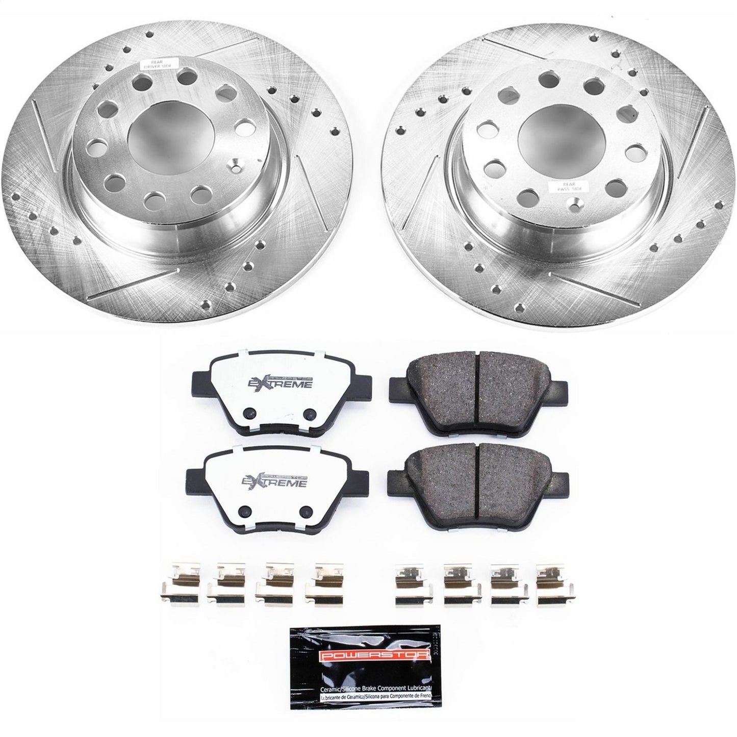 PowerStop Rear Z26 Street Warrior Brake Kit | Audi A3 (10-12) (K5667-26)