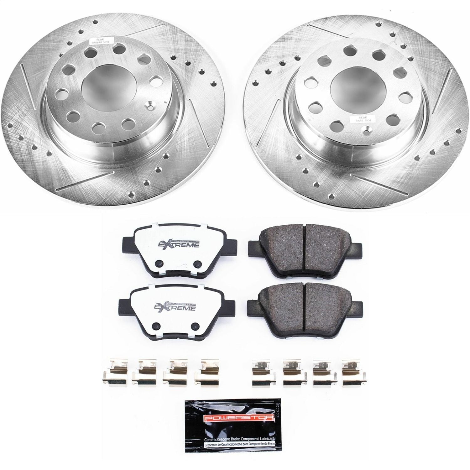 PowerStop Rear Z26 Street Warrior Brake Kit | Audi A3 (10-12) (K5667-26)