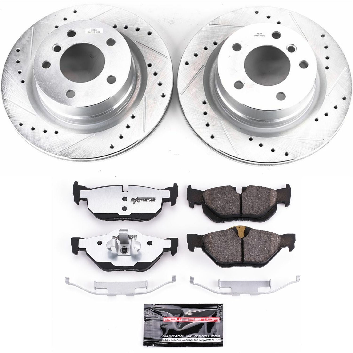 PowerStop Rear Z26 Street Warrior Brake Kit | BMW 128i (08-10) (K5687-26)