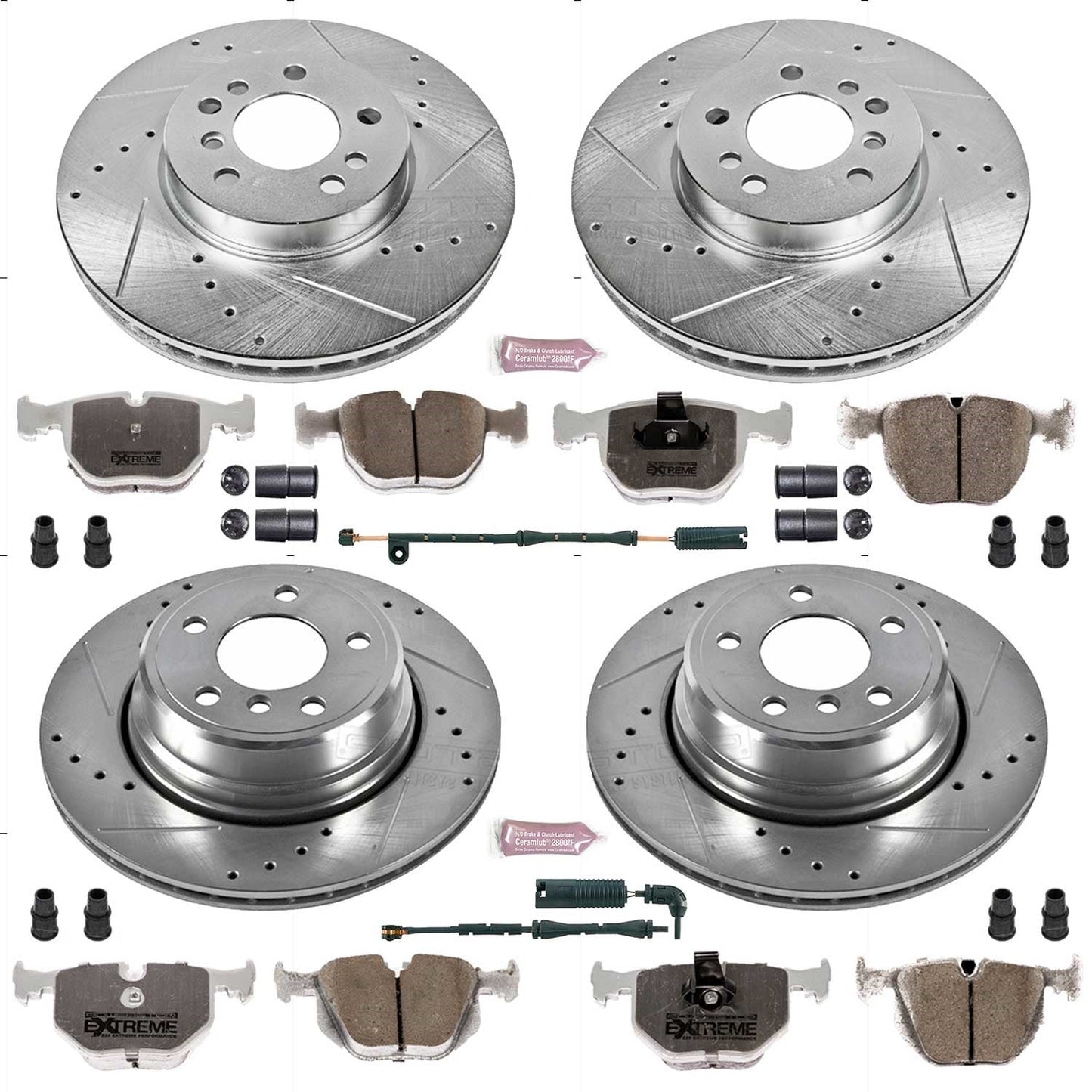 PowerStop Front & Rear Z26 Street Warrior Brake Kit | BMW X5 (04-06) (K5719-26)
