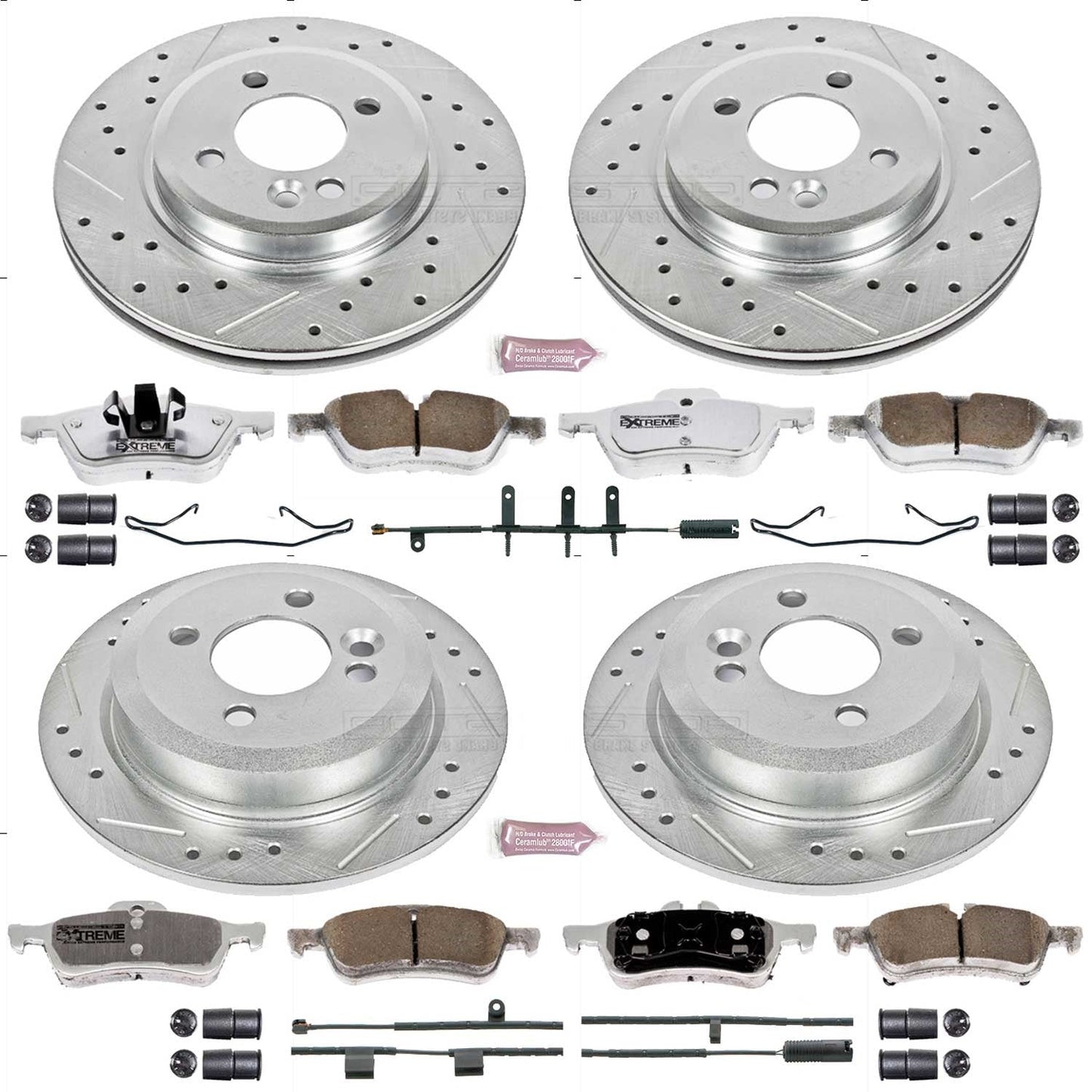 PowerStop Front & Rear Z26 Street Warrior Brake Kit | Mini Cooper (02-06) (K5725-26)