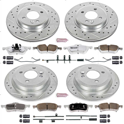 PowerStop Front & Rear Z26 Street Warrior Brake Kit | Mini Cooper (02-06) (K5725-26)