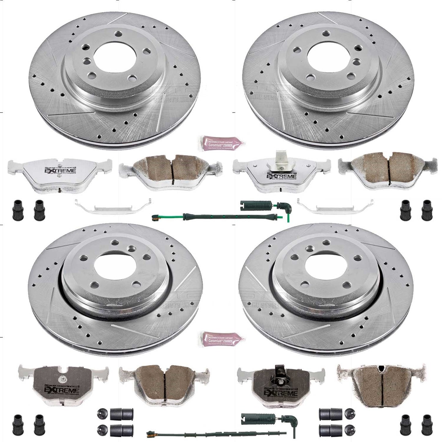 PowerStop Front & Rear Z26 Street Warrior Brake Kit | BMW 330Ci (01-06) (K5728-26)