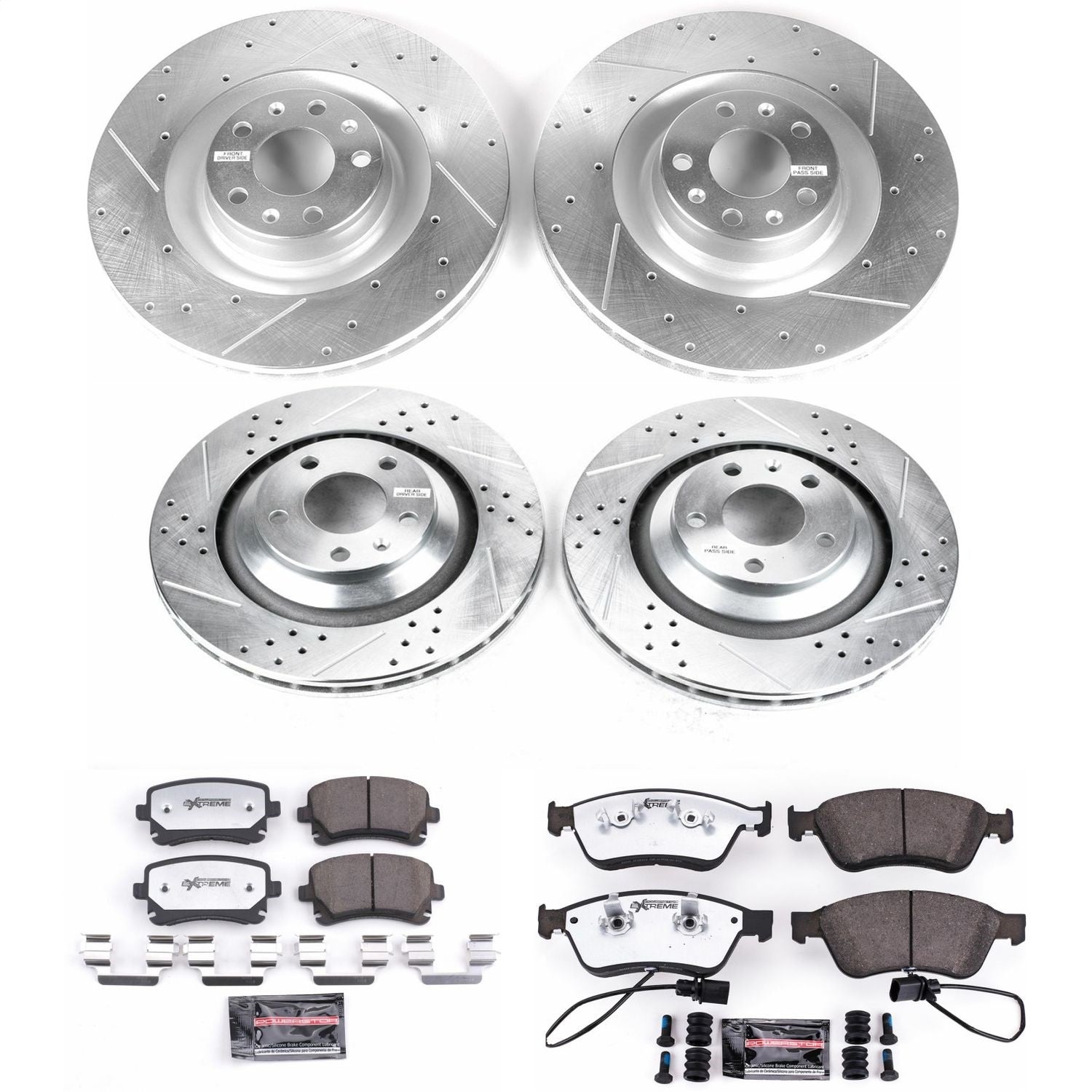 PowerStop Front & Rear Z26 Street Warrior Brake Kit | Audi A6 Quattro (09-11) (K5746-26)