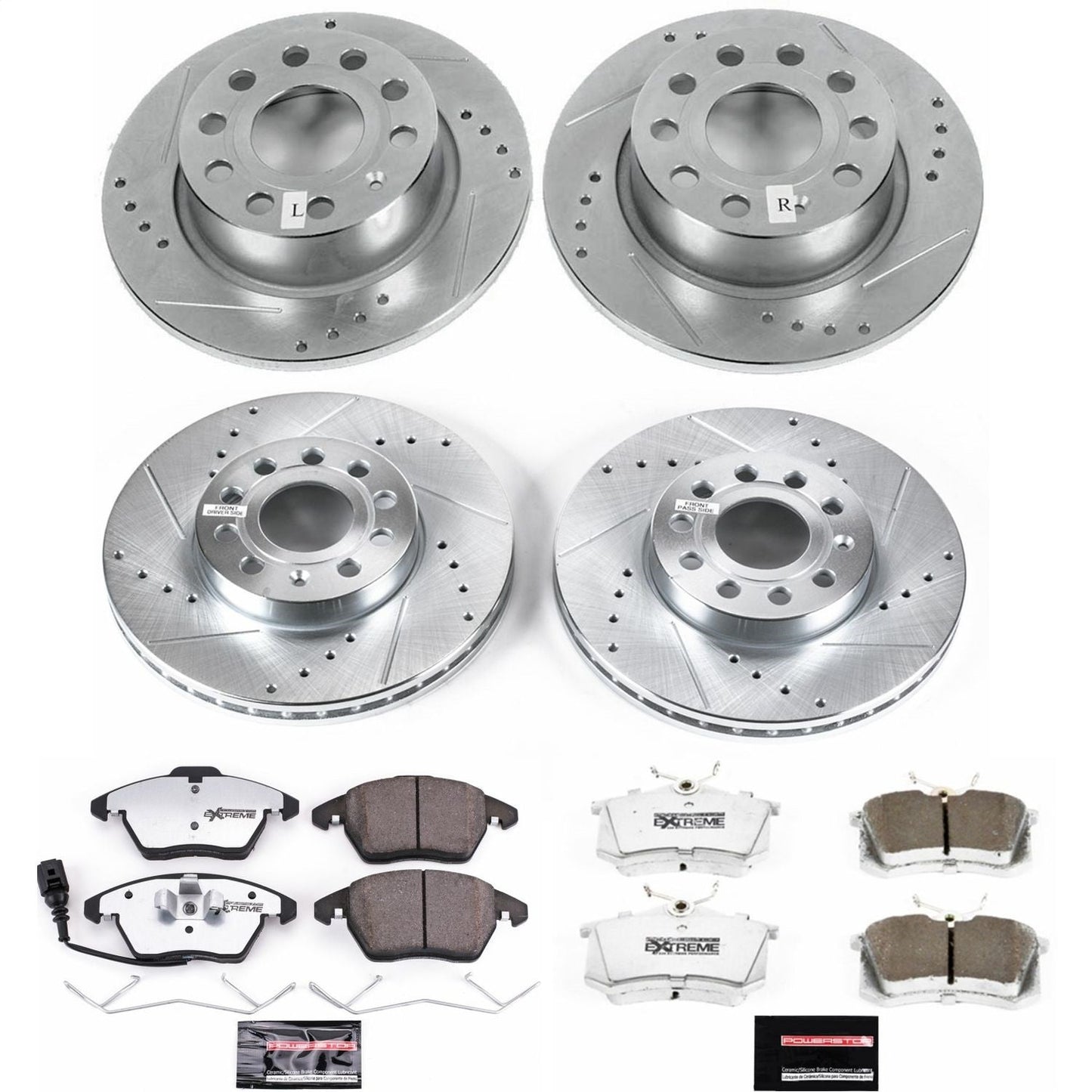 PowerStop Front & Rear Z26 Street Warrior Brake Kit | Audi A3 (10-12) (K5749-26)