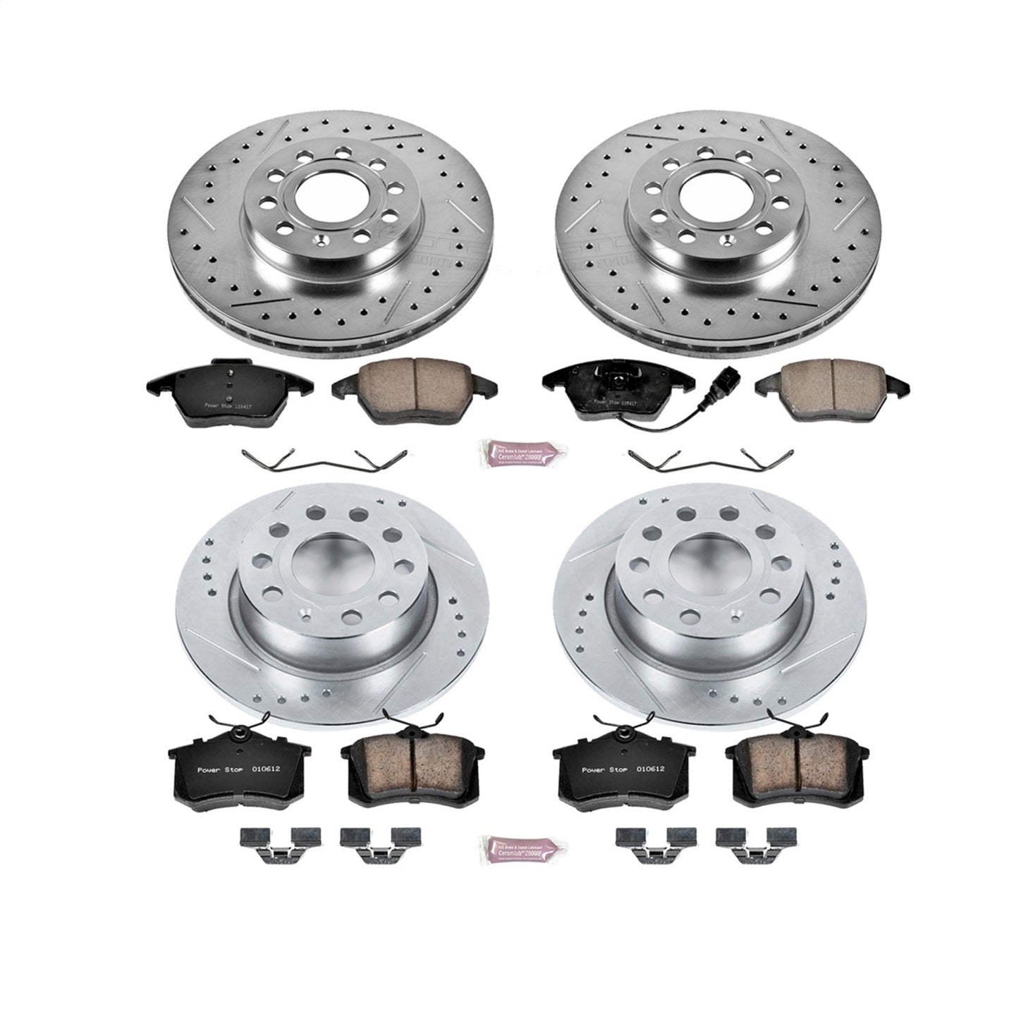 PowerStop Z23 Evolution Sport Front & Rear Brake Kit | Audi A3 (10-12) (K5749)