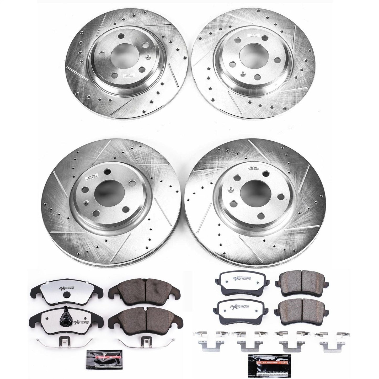 PowerStop Front & Rear Z26 Street Warrior Brake Kit | Audi A4 (09-11) (K5754-26)