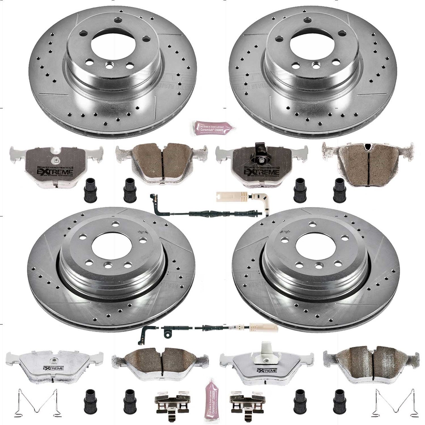 PowerStop Front & Rear Z26 Street Warrior Brake Kit | BMW 525i (04-05) (K5764-26)