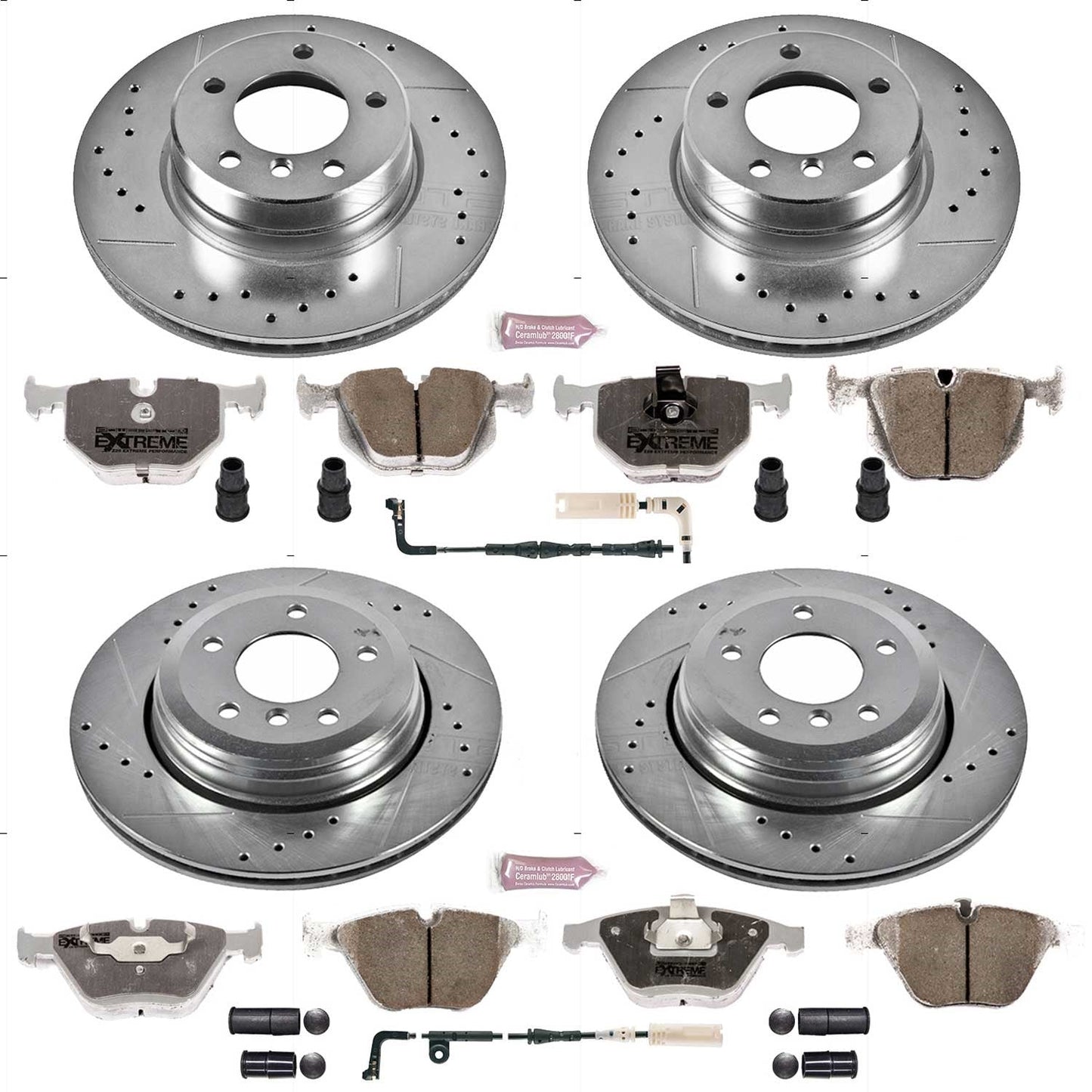 PowerStop Front & Rear Z26 Street Warrior Brake Kit | BMW 525i (06-07) (K5765-26)