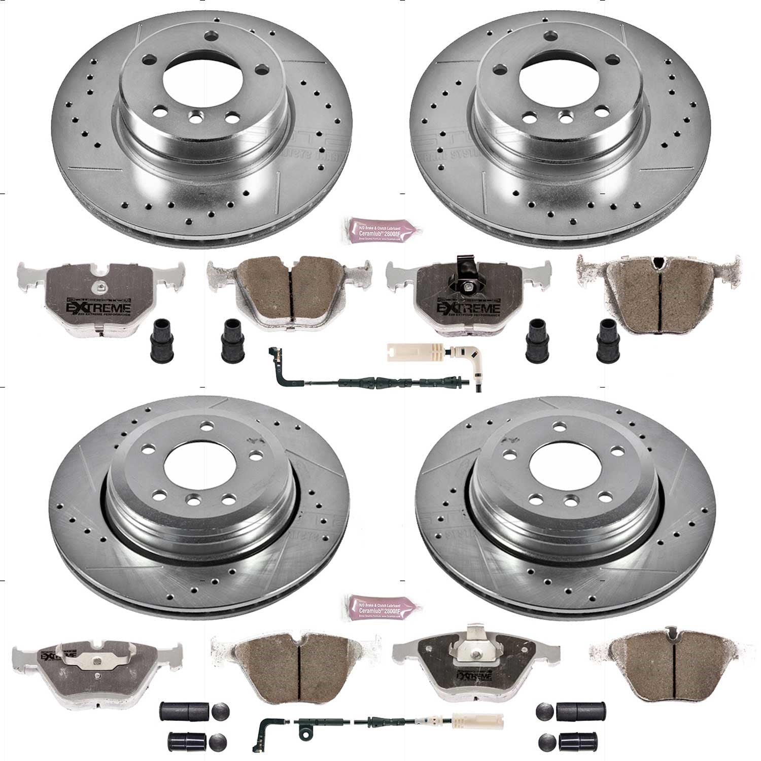 PowerStop Front & Rear Z26 Street Warrior Brake Kit | BMW 525i (06-07) (K5765-26)