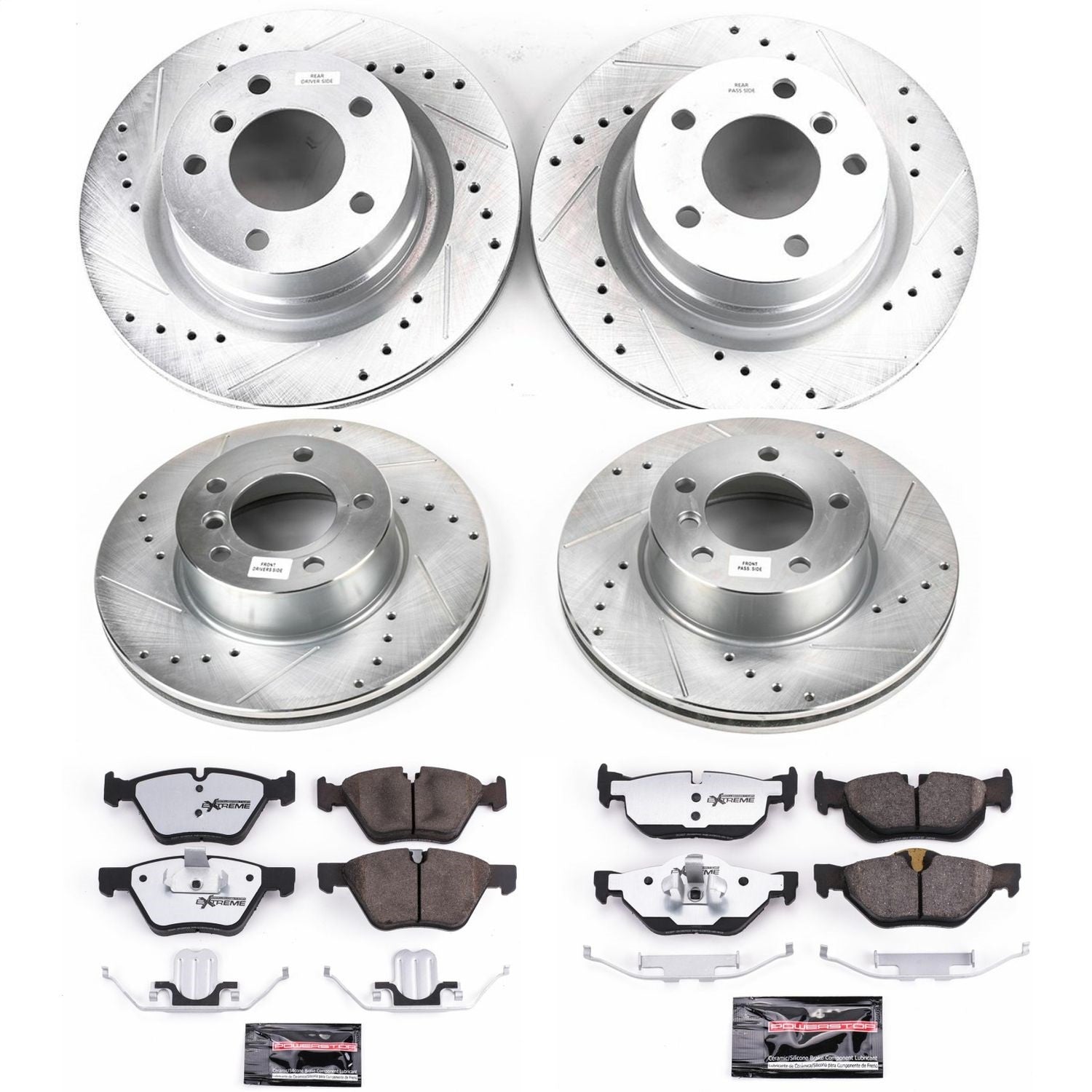 PowerStop Front & Rear Z26 Street Warrior Brake Kit | BMW 128i (08-10) (K5766-26)