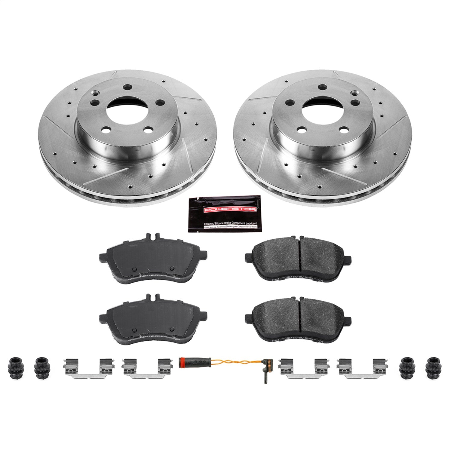 PowerStop Front Z23 Evolution Sport Brake Kit | Mercedes-Benz C250 (12-15) (K5790)