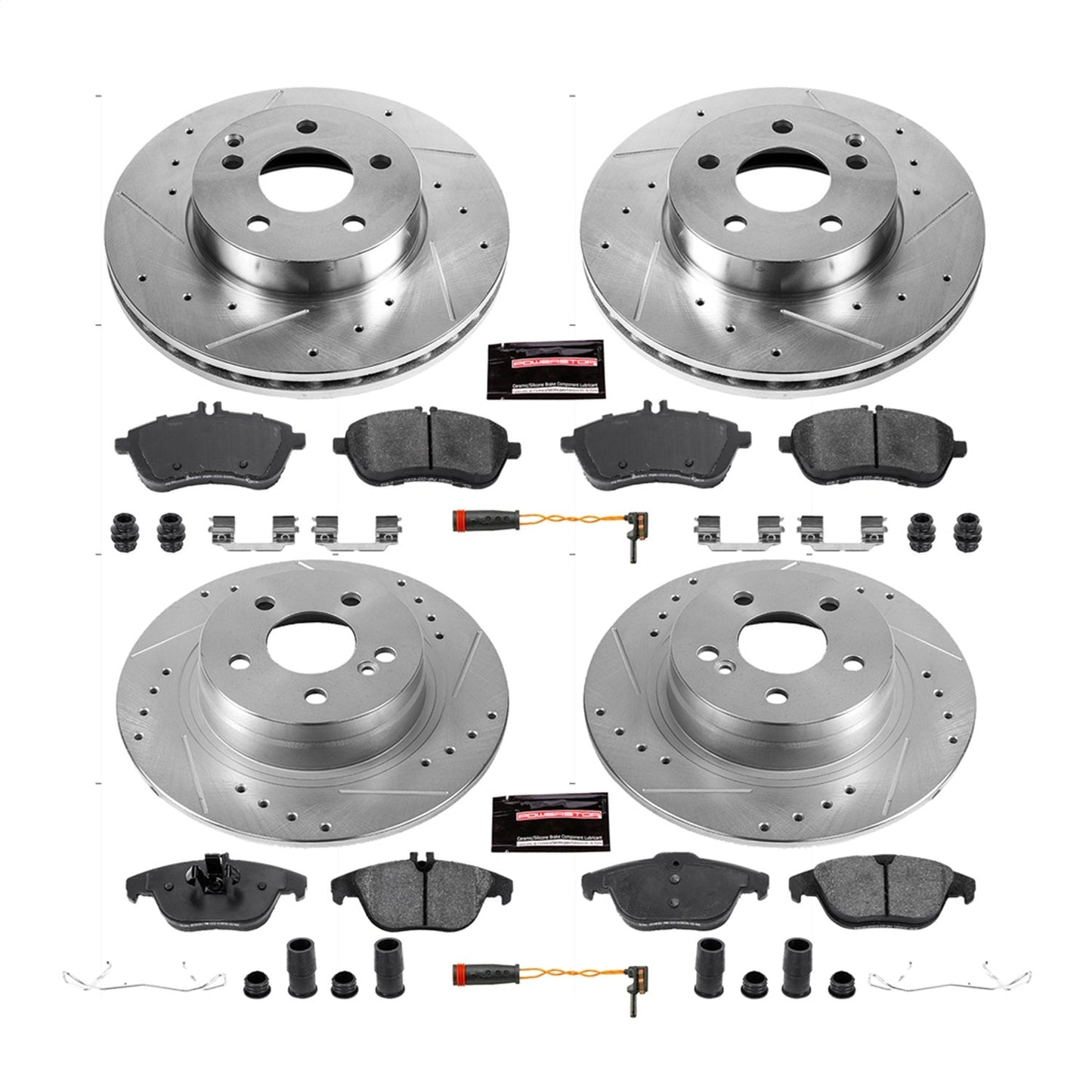 PowerStop Front & Rear Z23 Evolution Sport Brake Kit | Mercedes-Benz C250 (12-15) (K5791)