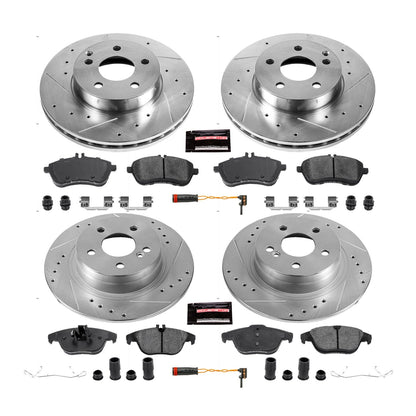 PowerStop Front & Rear Z23 Evolution Sport Brake Kit | Mercedes-Benz C250 (12-15) (K5791)