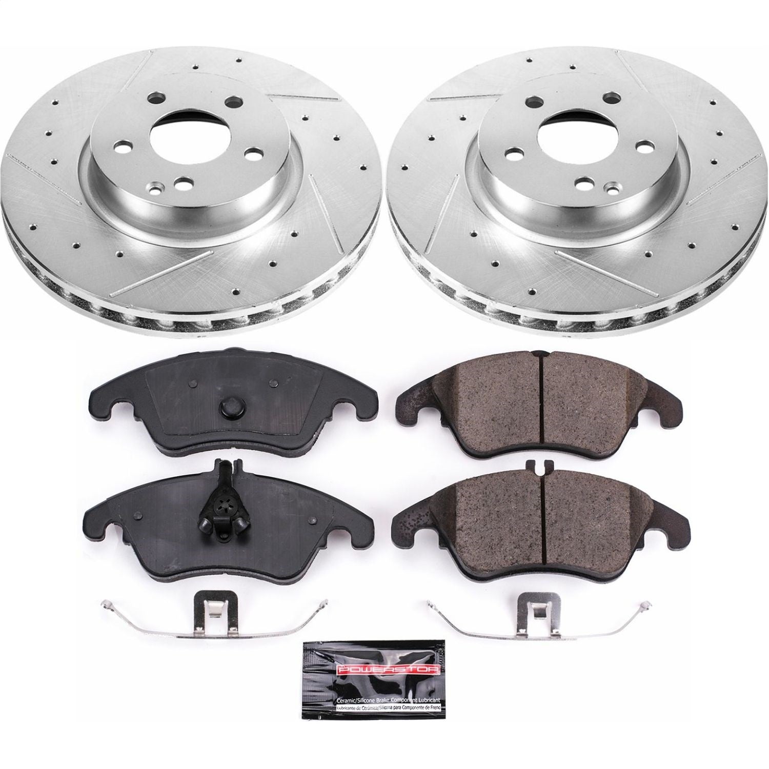 PowerStop Z23 Evolution Sport Front Brake Kit | Mercedes-Benz C300 (13-14) (K5792)