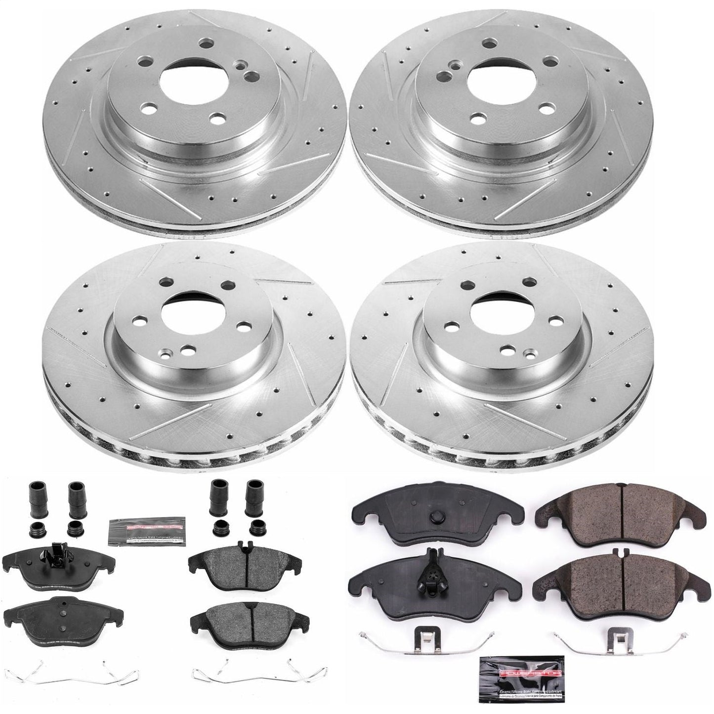 PowerStop Z23 Evolution Sport Front & Rear Brake Kit | Mercedes-Benz C300 (13-14) (K5793)