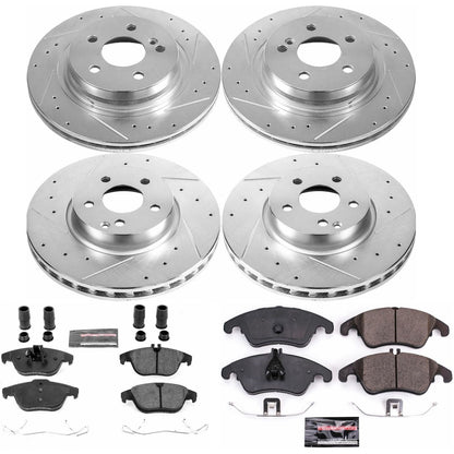 PowerStop Z23 Evolution Sport Front & Rear Brake Kit | Mercedes-Benz C300 (13-14) (K5793)