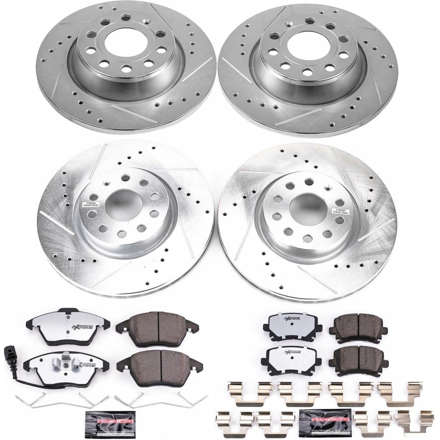 PowerStop Front & Rear Z26 Street Warrior Brake Kit | Audi A3 (13) (K5798-26)