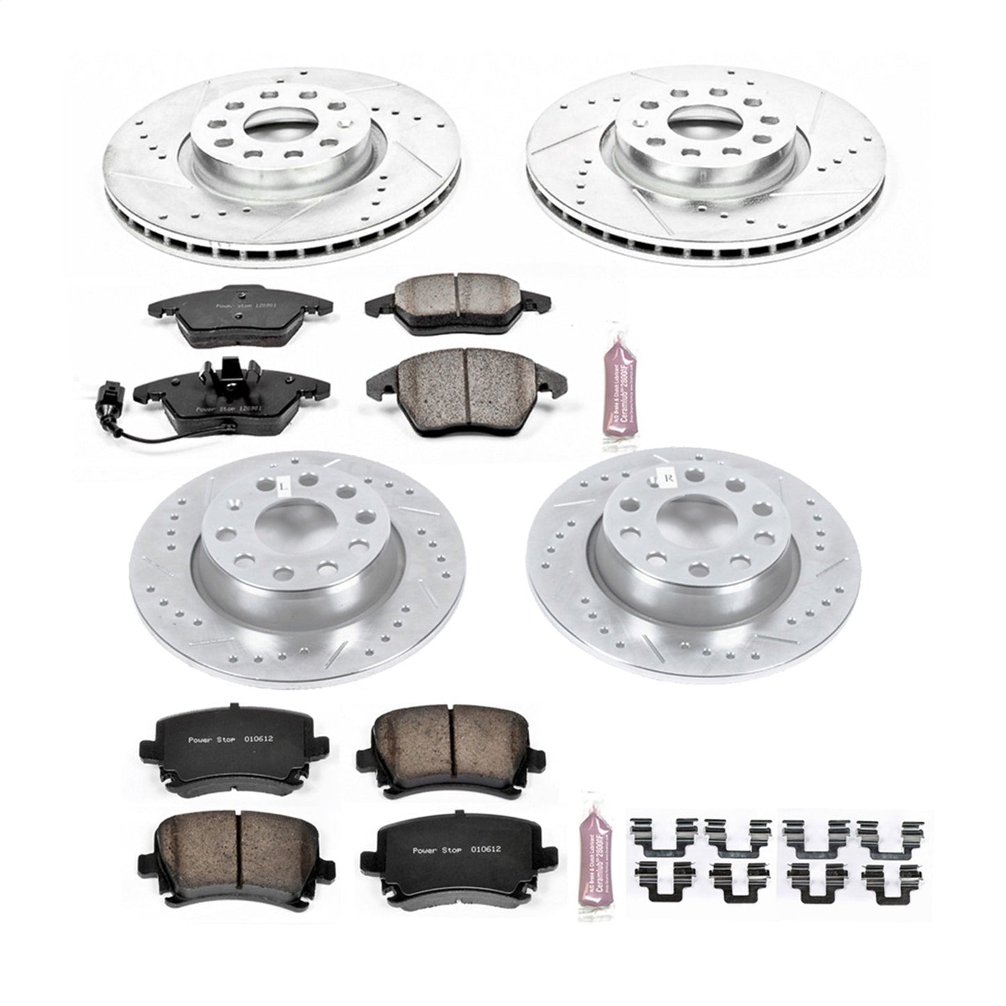 PowerStop Front & Rear Z23 Evolution Sport Brake Kit | Audi A3 Quattro 2013 (K5800)