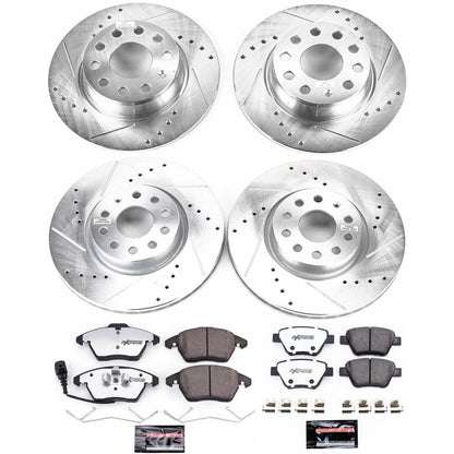 PowerStop Front & Rear Z26 Street Warrior Brake Kit | Audi A3 (10-12) (K5801-26)