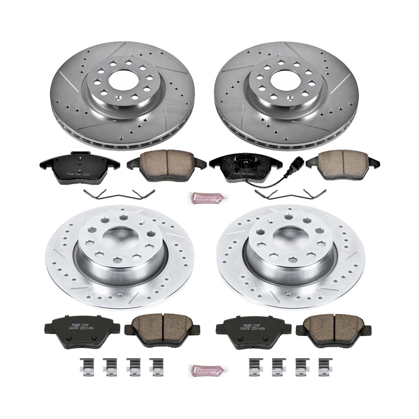 PowerStop Z23 Evolution Sport Front & Rear Brake Kit | Audi A3 (10-12) (K5801)