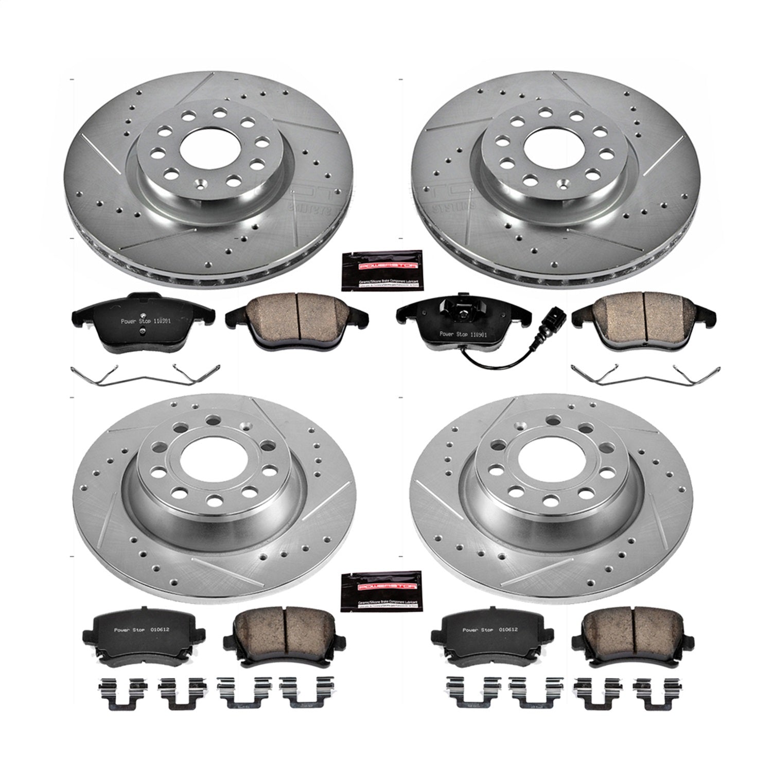 PowerStop Front & Rear Z23 Evolution Sport Brake Kit | Volkswagen Tiguan (11) (K5802)