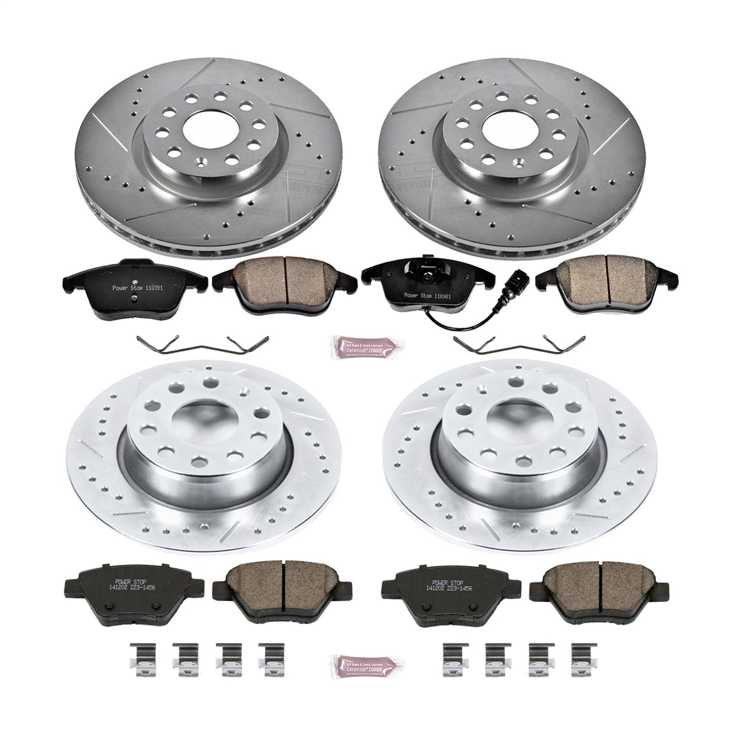 PowerStop Front & Rear Z23 Evolution Sport Brake Kit | Volkswagen Passat (12-15) (K5803)