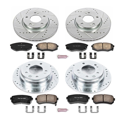 PowerStop Front & Rear Z23 Evolution Sport Brake Kit | Hyundai Tucson (10-12) (K5807)