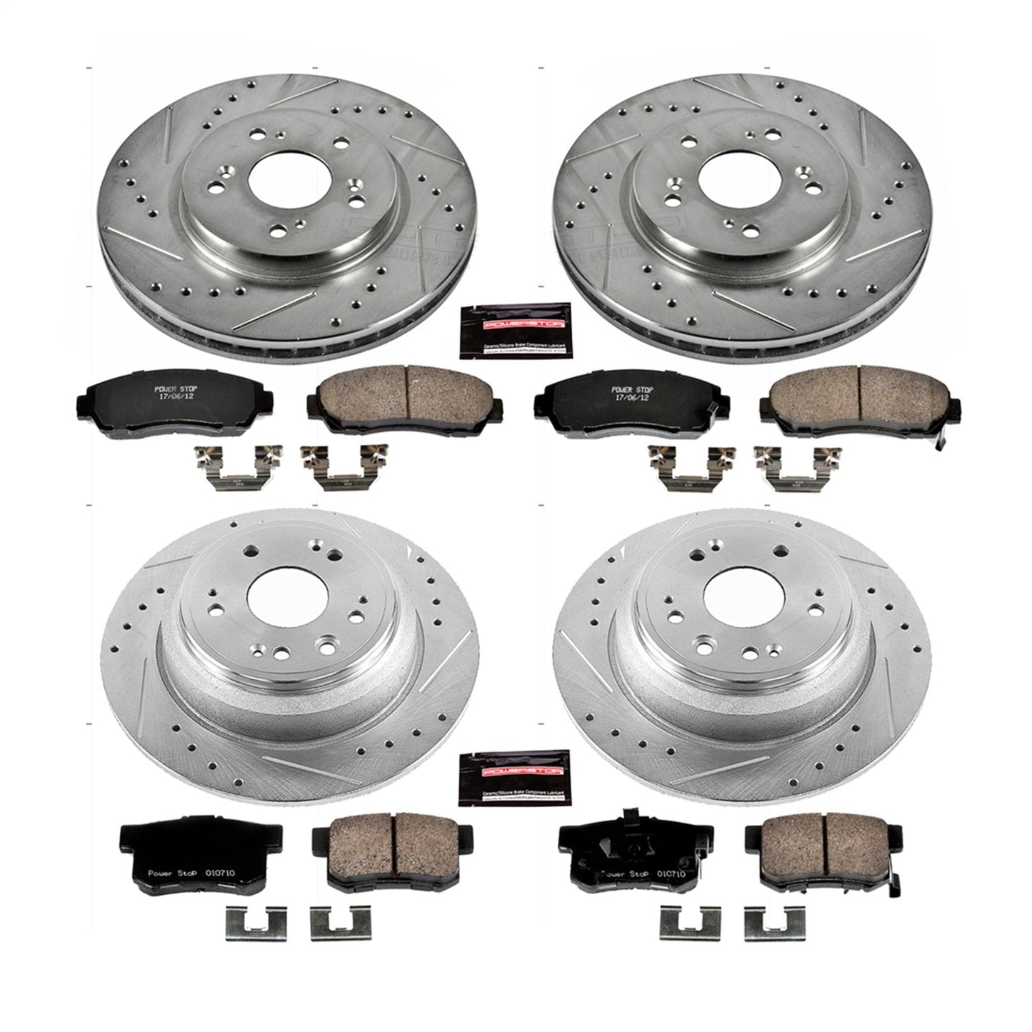 PowerStop Front & Rear Z23 Evolution Sport Brake Kit | Honda Accord Crosstour (10-11) (K5815)