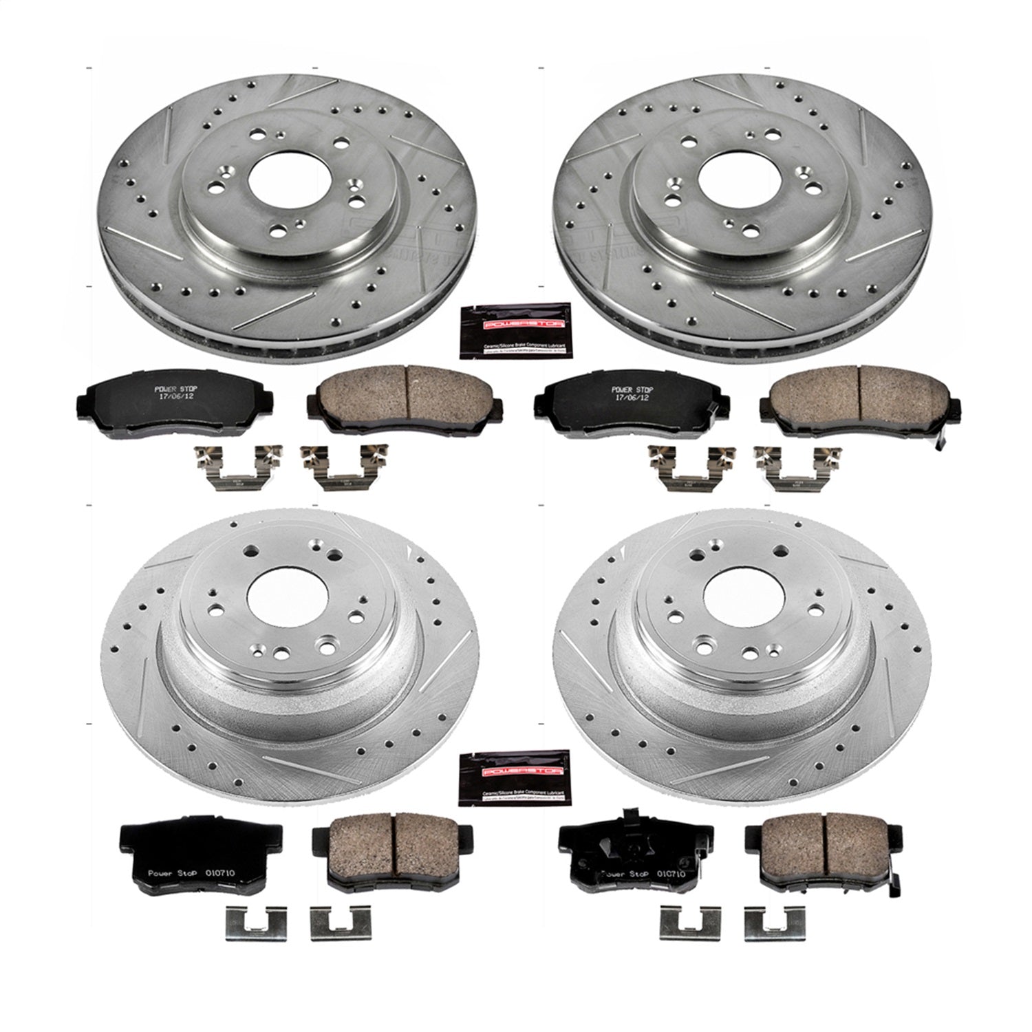 PowerStop Front & Rear Z23 Evolution Sport Brake Kit | Honda Accord Crosstour (10-11) (K5815)