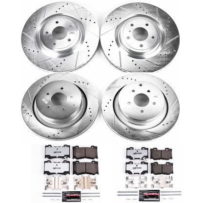PowerStop Front & Rear Z26 Street Warrior Brake Kit | Infiniti FX50 (09-13) (K5823-26)