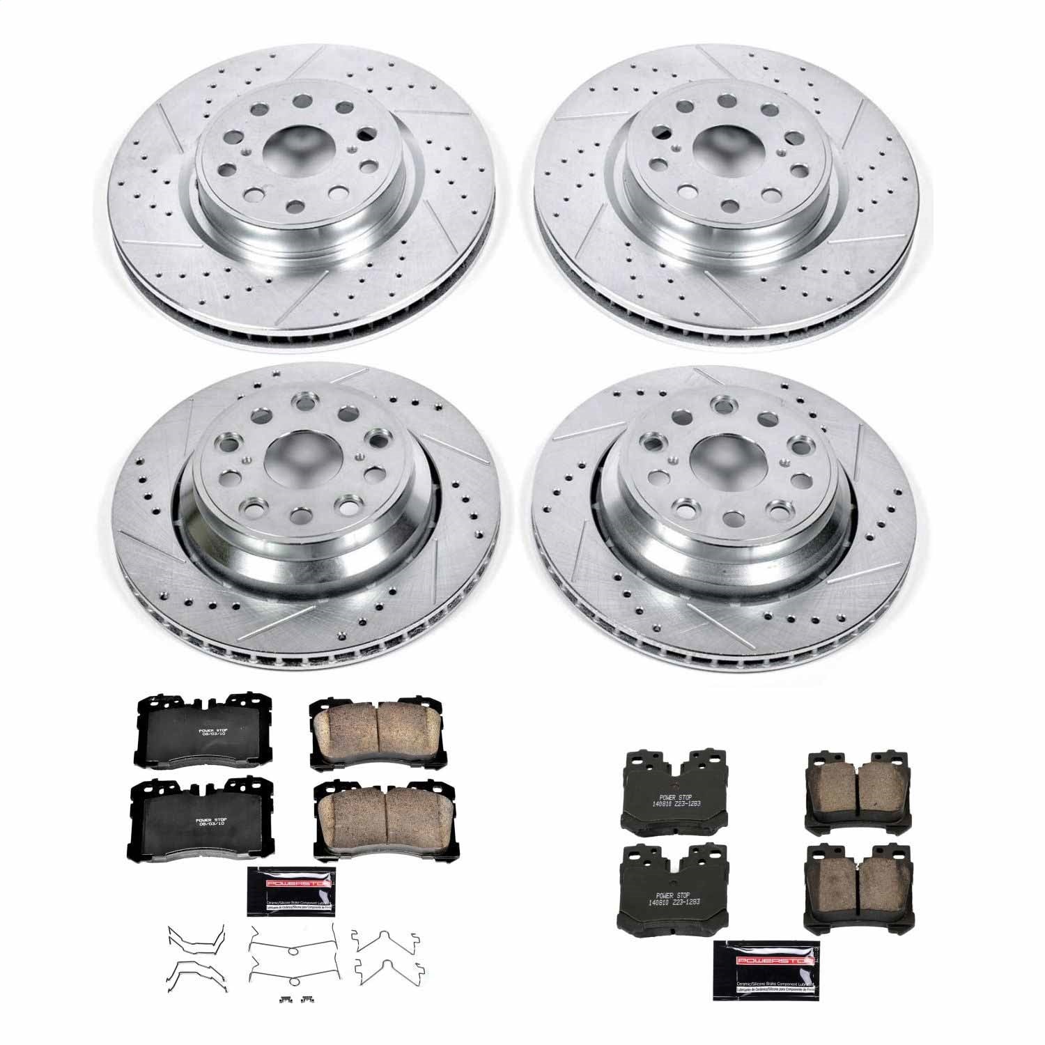 PowerStop Front & Rear Z23 Evolution Sport Brake Kit | Lexus LS460 (10-17) (K5825)
