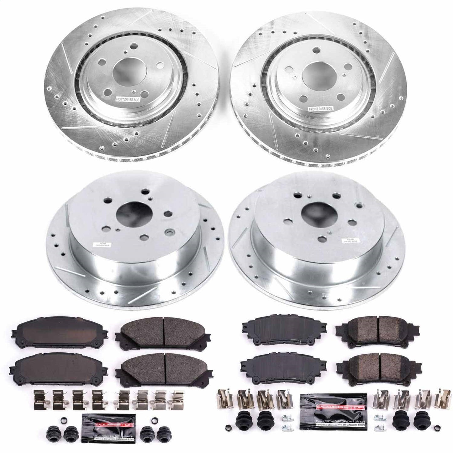 PowerStop Z23 Evolution Sport Front & Rear Brake Kit | Lexus RX350 (10-15) (K5828)