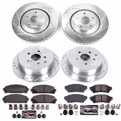 PowerStop Z23 Evolution Sport Front & Rear Brake Kit | Lexus RX350 (10-15) (K5828)