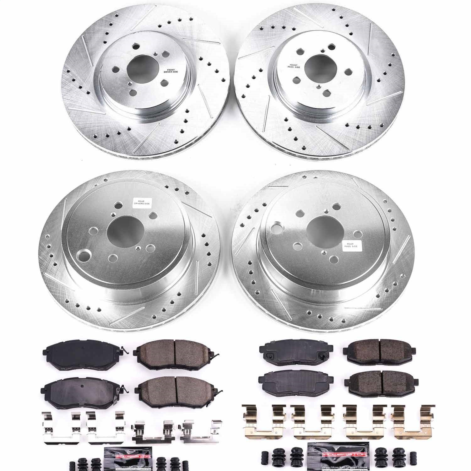 PowerStop Front & Rear Z23 Evolution Sport Brake Kit | Subaru Legacy (10-14) (K5830)