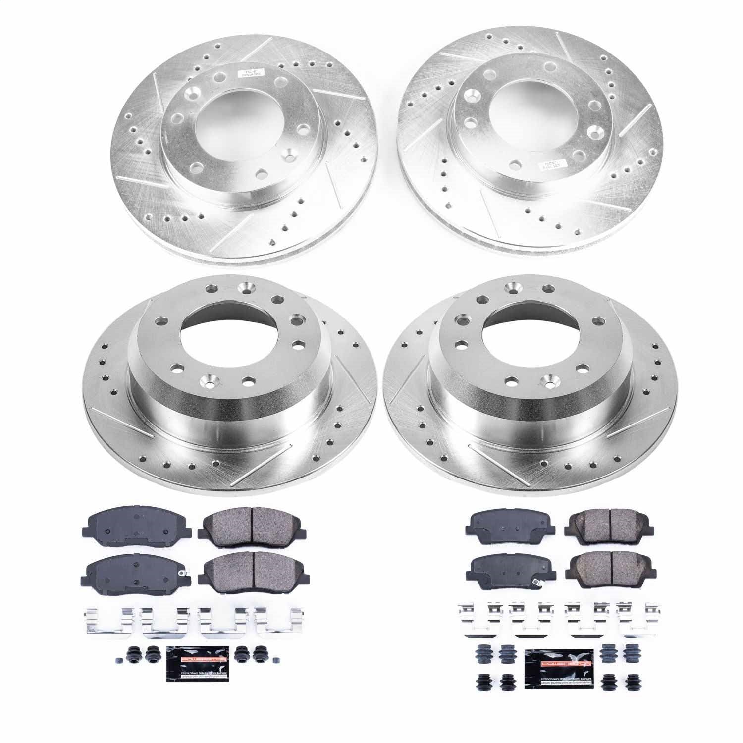 PowerStop Front & Rear Z23 Evolution Sport Brake Kit | Hyundai Entourage (07-08) (K5831)