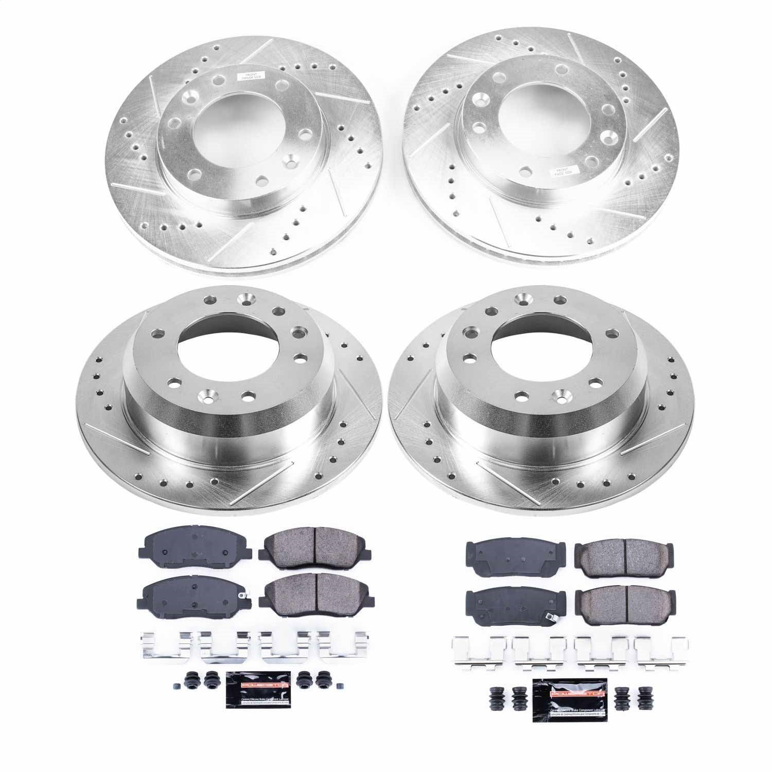 PowerStop Front & Rear Z23 Evolution Sport Brake Kit | Hyundai Entourage (07) (K5832)