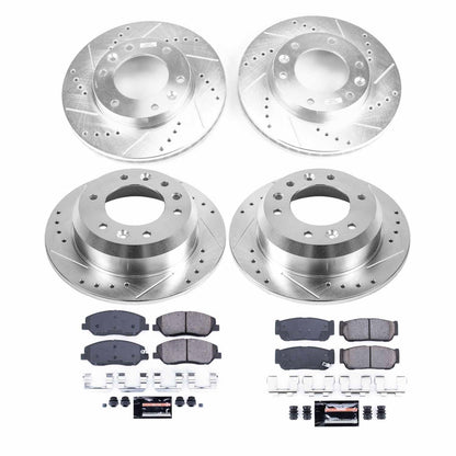 PowerStop Front & Rear Z23 Evolution Sport Brake Kit | Hyundai Entourage (07) (K5832)