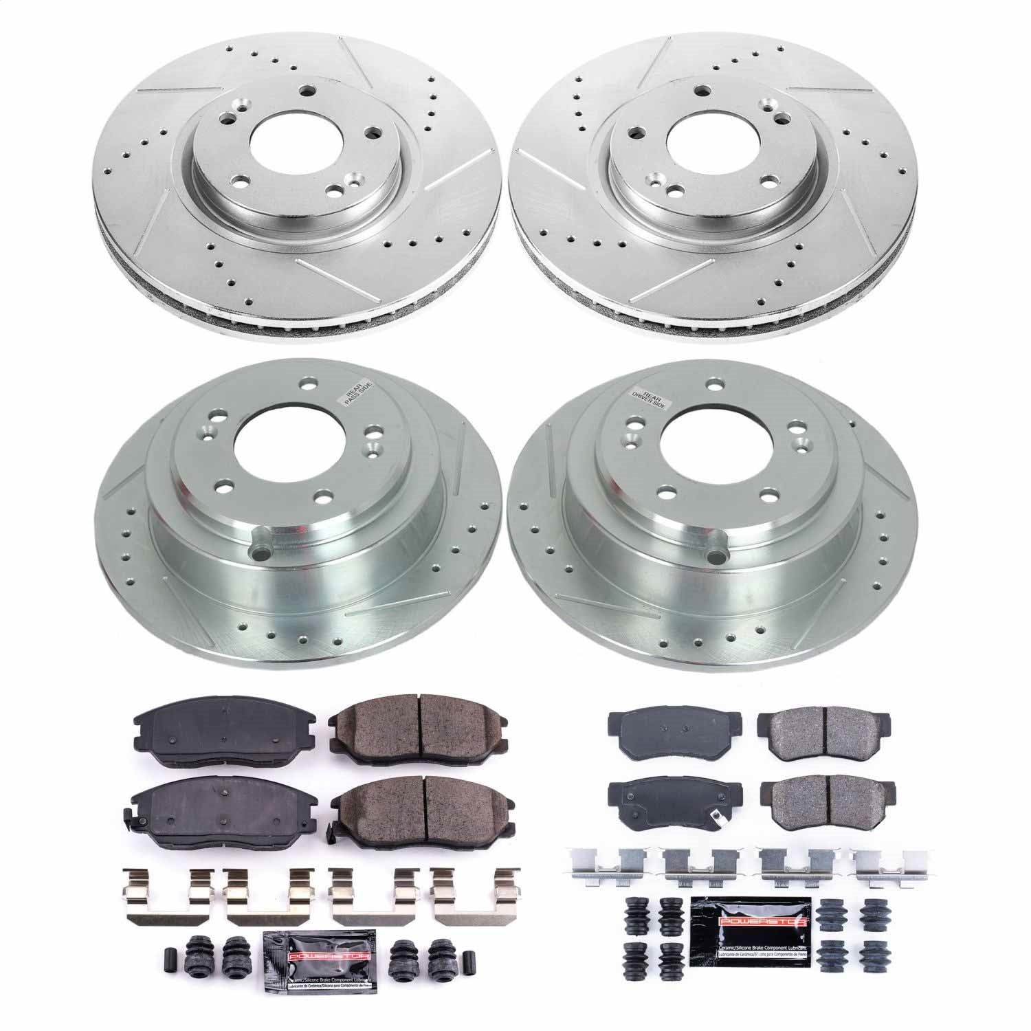PowerStop Front & Rear Z23 Evolution Sport Brake Kit | Kia Amanti (04-06) (K5833)