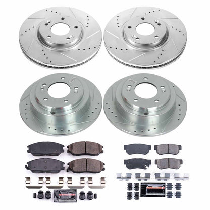 PowerStop Front & Rear Z23 Evolution Sport Brake Kit | Kia Amanti (04-06) (K5833)