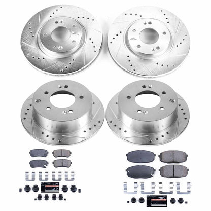 PowerStop Front & Rear Z23 Evolution Sport Brake Kit | Kia Forte (10-13) (K5838)