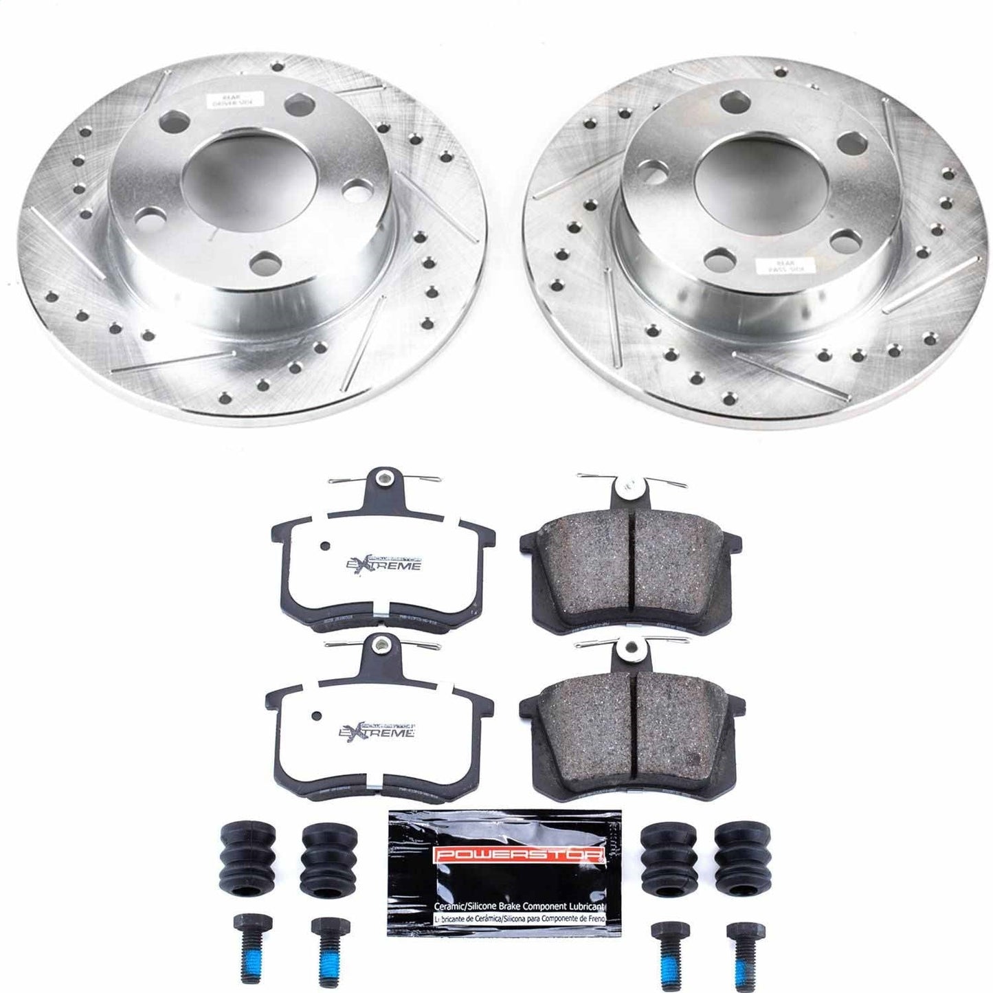PowerStop Rear Z26 Street Warrior Brake Kit | Audi A4 Quattro (96-01) (K584-26)