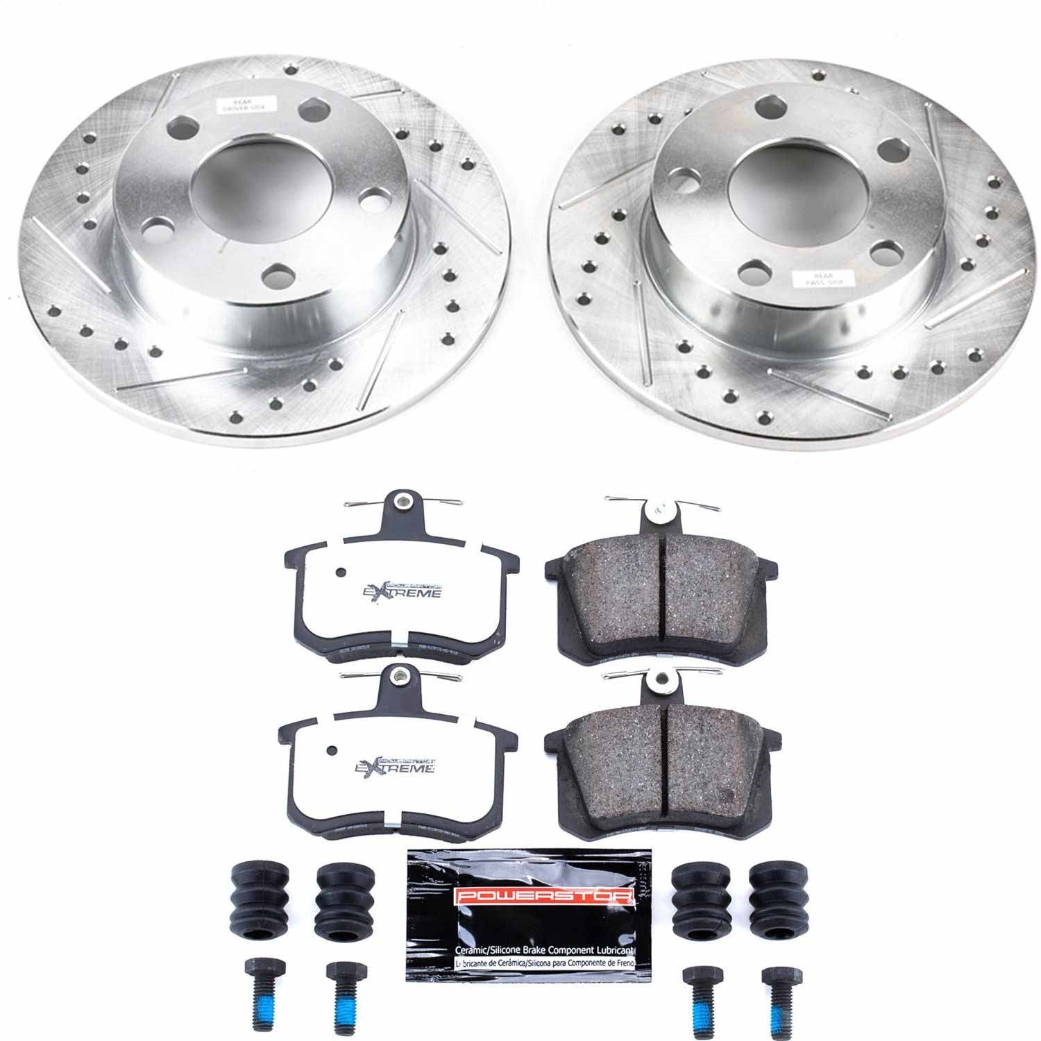 PowerStop Rear Z26 Street Warrior Brake Kit | Audi A4 Quattro (96-01) (K584-26)