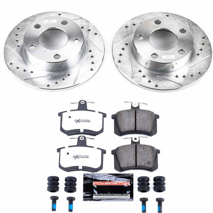 PowerStop Rear Z26 Street Warrior Brake Kit | Audi A4 Quattro (96-01) (K584-26)