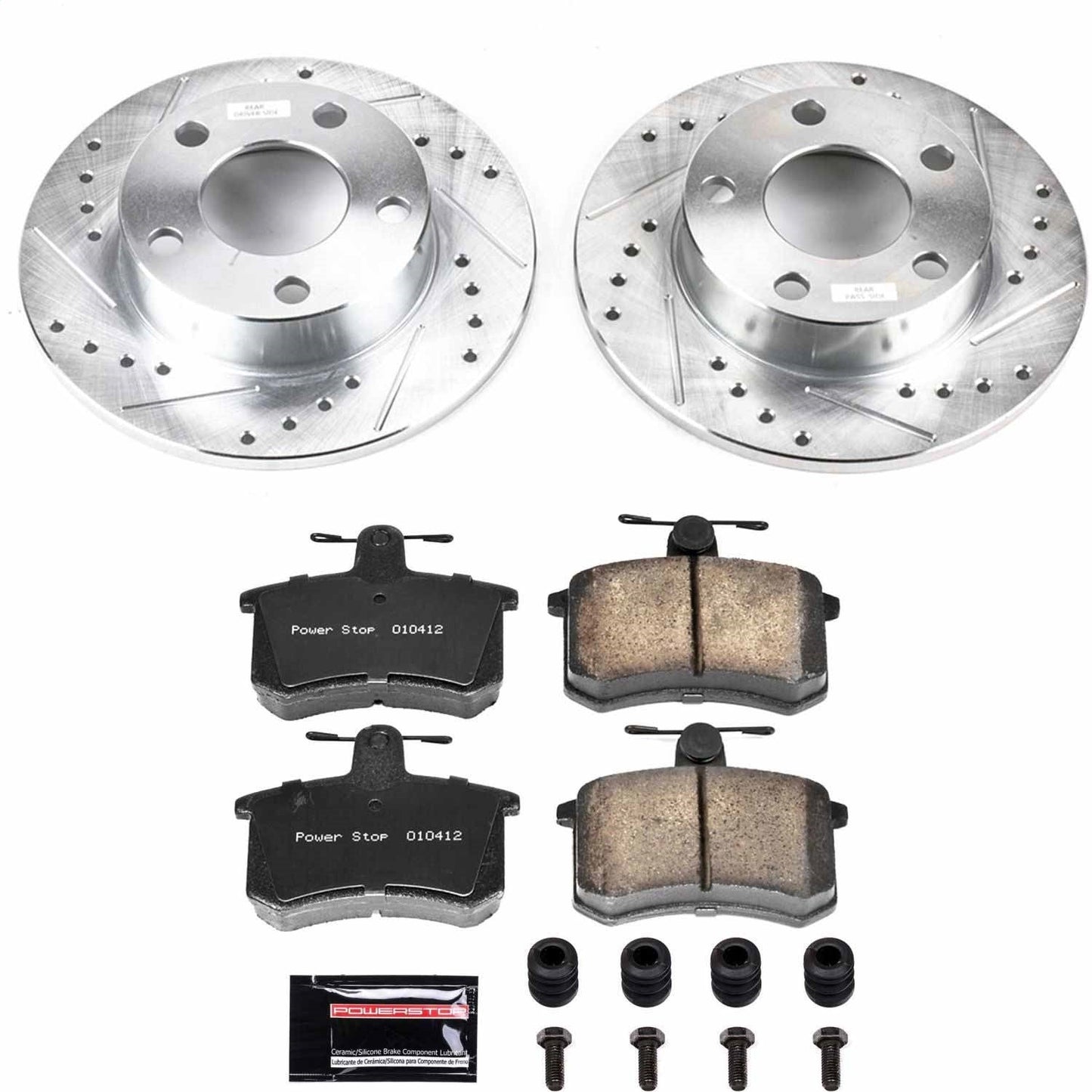 PowerStop Rear Z23 Evolution Sport Brake Kit | Audi A4 Quattro (96-01) (K584)