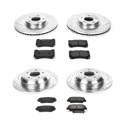 PowerStop Front & Rear Z23 Evolution Sport Brake Kit | Hyundai Genesis (09) (K5844)